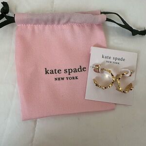 Kate Spade Gold Heart Hoop Earrings